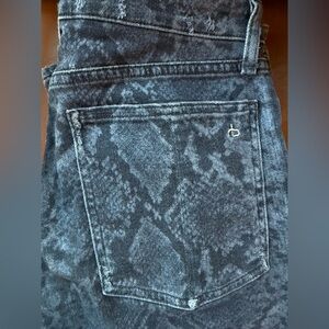 Rag & Bone snakeskin print denim